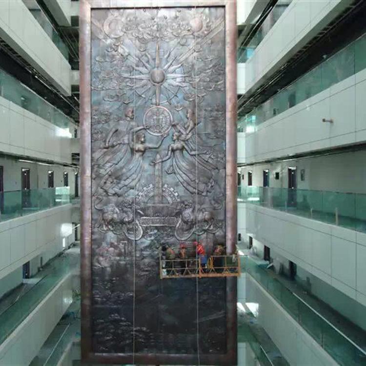 锻铜浮雕,酒店大堂浮雕,校园大型浮雕墙,半手工半机械